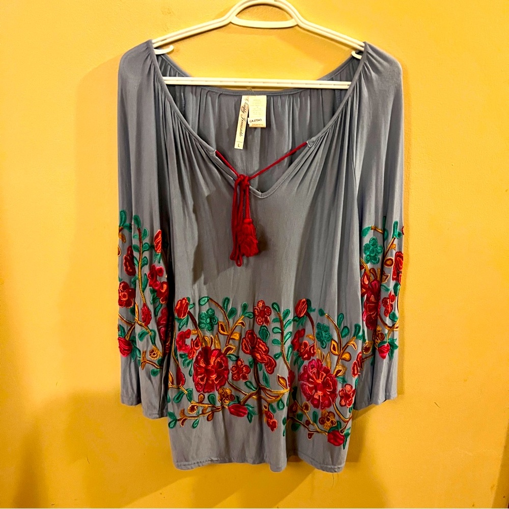 Bohemian Style Embroidered Shirt